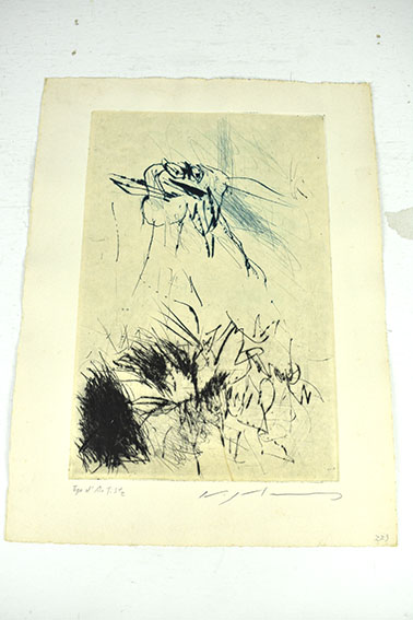 池田満寿夫版画「横たわる人と見つめる人」 | Natsume Books