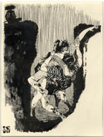 岩田専太郎画稿額 「木枯し紋次郎」より / 岩田専太郎 | Natsume Books