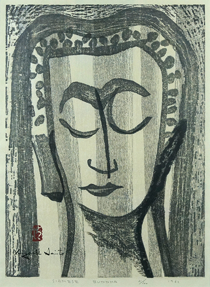 斎藤清版画額「Siamese Buddha」 / Kiyoshi Saito | Natsume Books