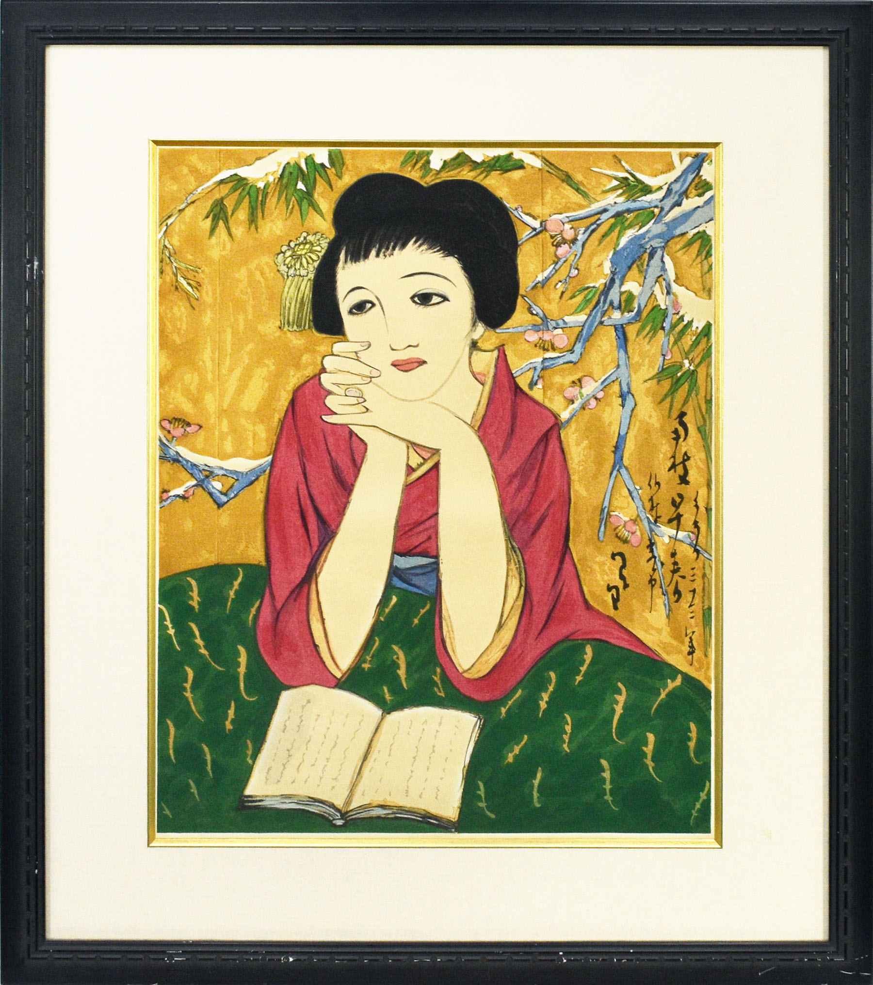 竹久夢二版画額「南枝早春」 | Natsume Books