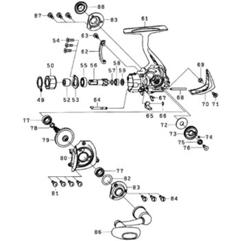 ダイワ(Daiwa) パーツ:07ルビアス2500 ベアリングプレートSC NO.054