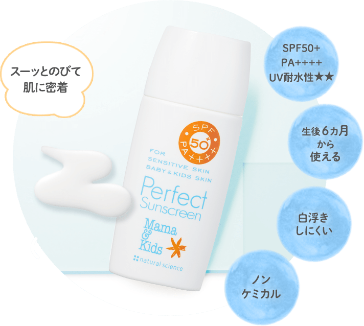 赤ちゃんから使える低刺激な日焼け止め・UVケア 「Mama & kids -ママ
