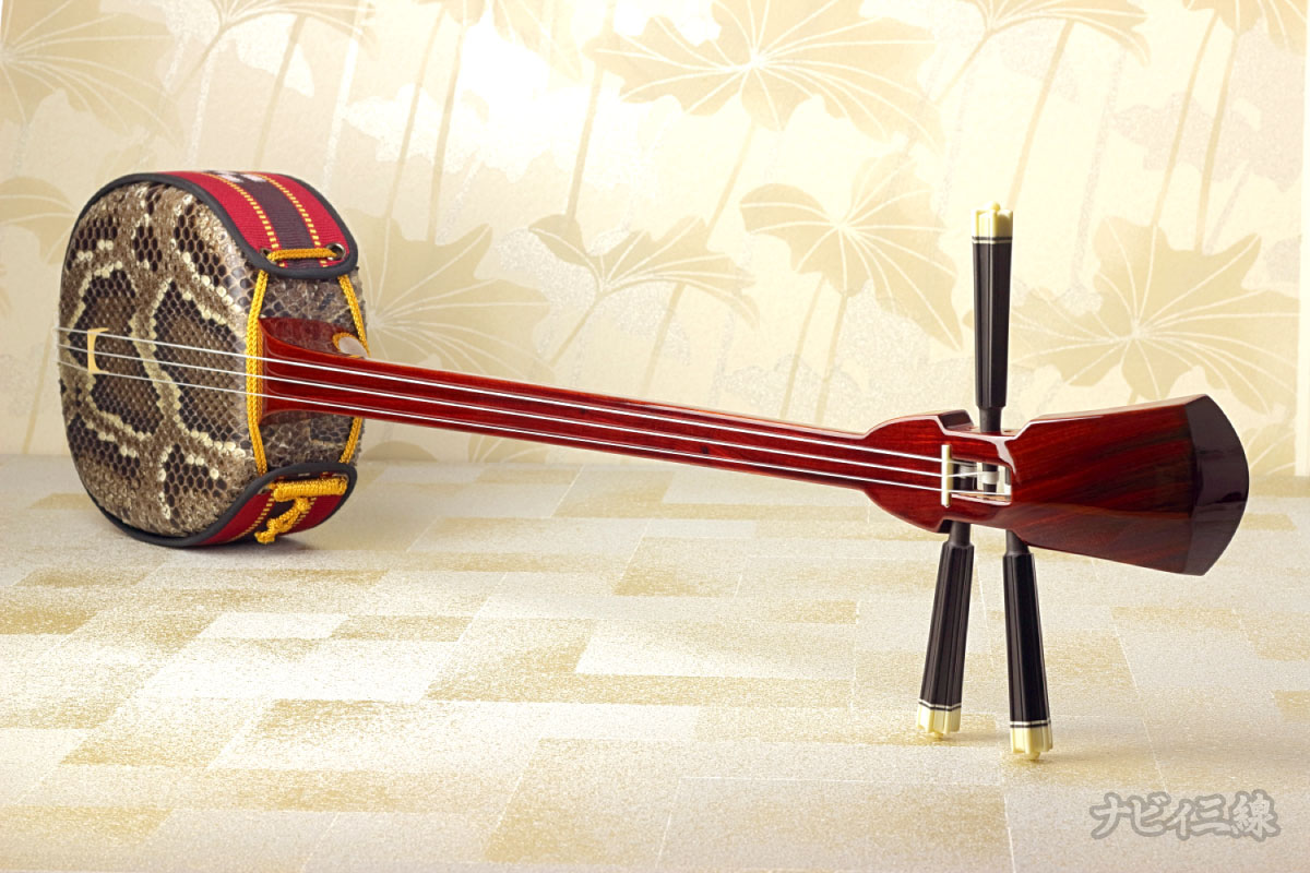 紫檀三線セット｜三線専門店ナビィ三線｜気品ある木目の紫檀三線