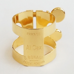 ボナード アルトサックスリガチャー 逆締め ゴールド GP｜ 管楽器専門