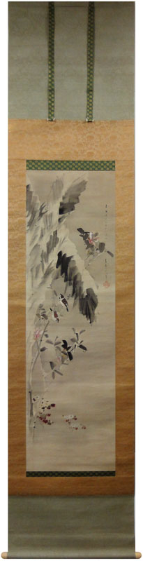 菊池容斎 雪中佳麗/掛け軸 絵画の買取.販売.表装/長良川画廊