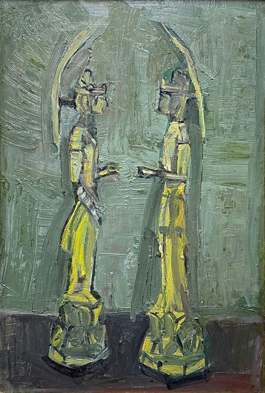 須田剋太 二体仏/Web書画ミュージアム