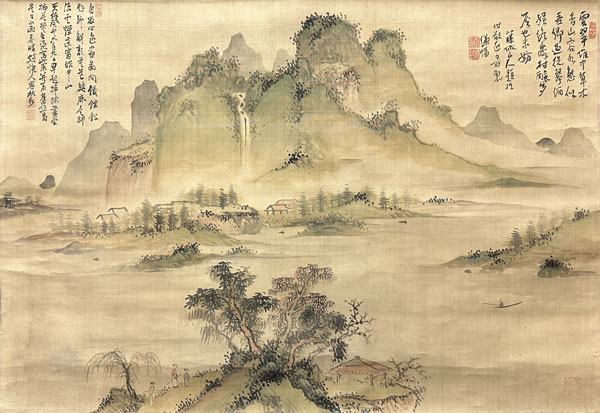 村瀬秋水 村瀬藤城 山水図/掛け軸(Hanging scrolls) 絵画の買取 販売