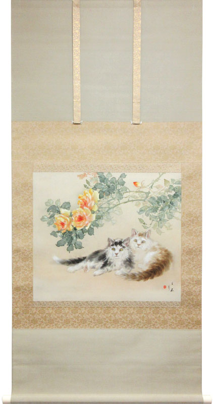 大橋翠石 仔猫之図/Web書画ミュージアム