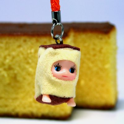 長崎限定】かすてらキューピー ストラップ 根付 - 長崎みやげドットコム