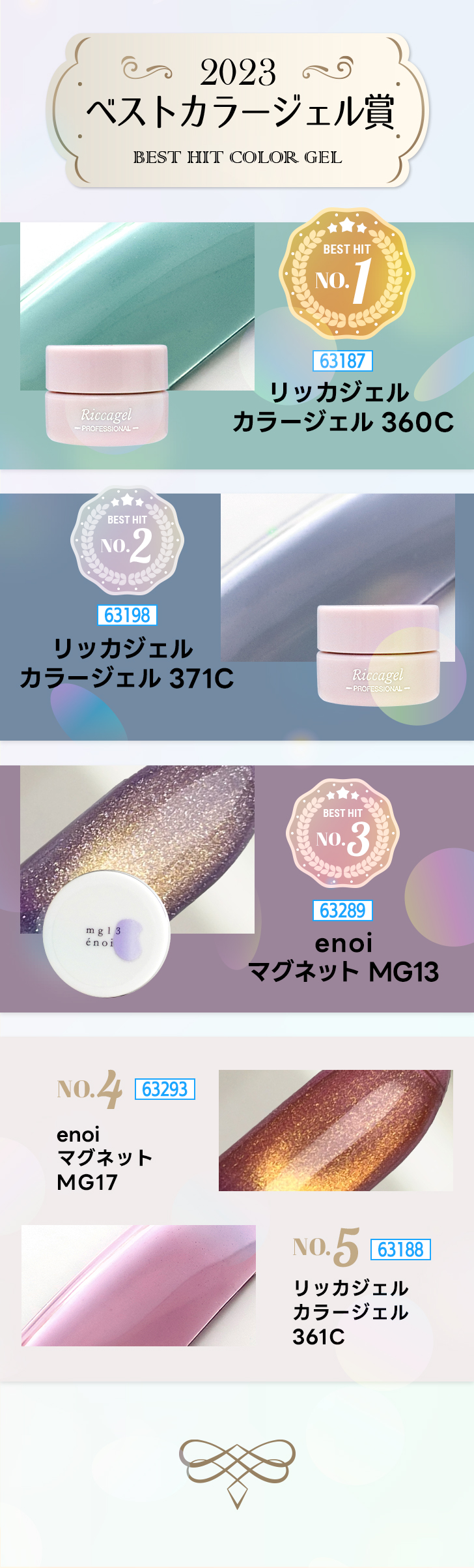 ネイルパートナーベストヒットアイテムランキング2023 | プロ向け