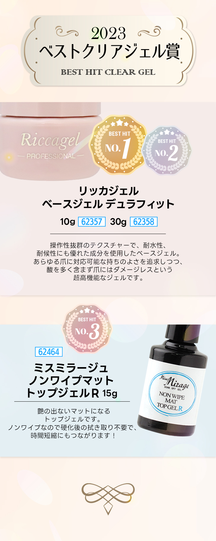 ネイルパートナーベストヒットアイテムランキング2023 | プロ向け