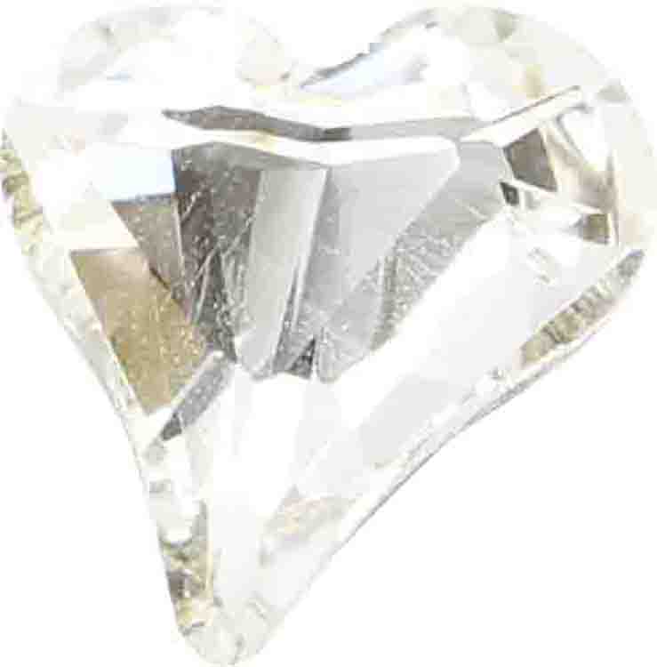 MATIERE ガラスストーン アシンメトリーハート(3DB) 6×7 クリスタル
