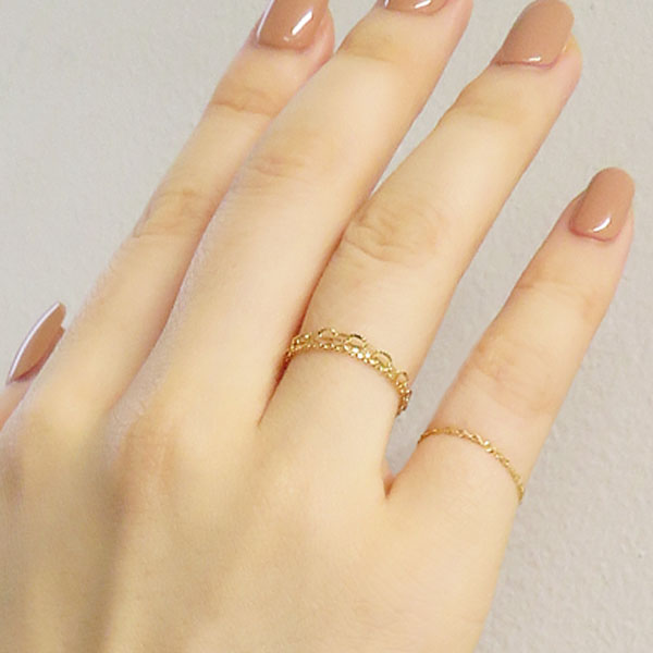 K18 チェーンリング 228SDC4 #5: K18(18金)│アクセサリーパーツの