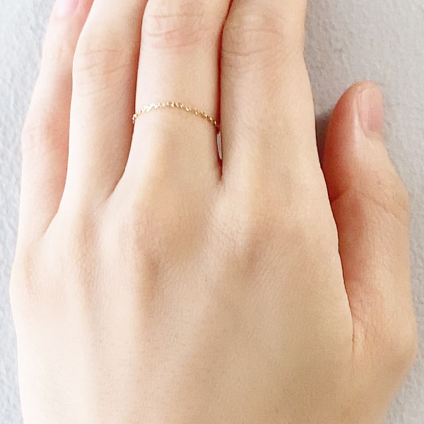 K18 チェーンリング 228SDC4 #9: K18(18金)│アクセサリーパーツの