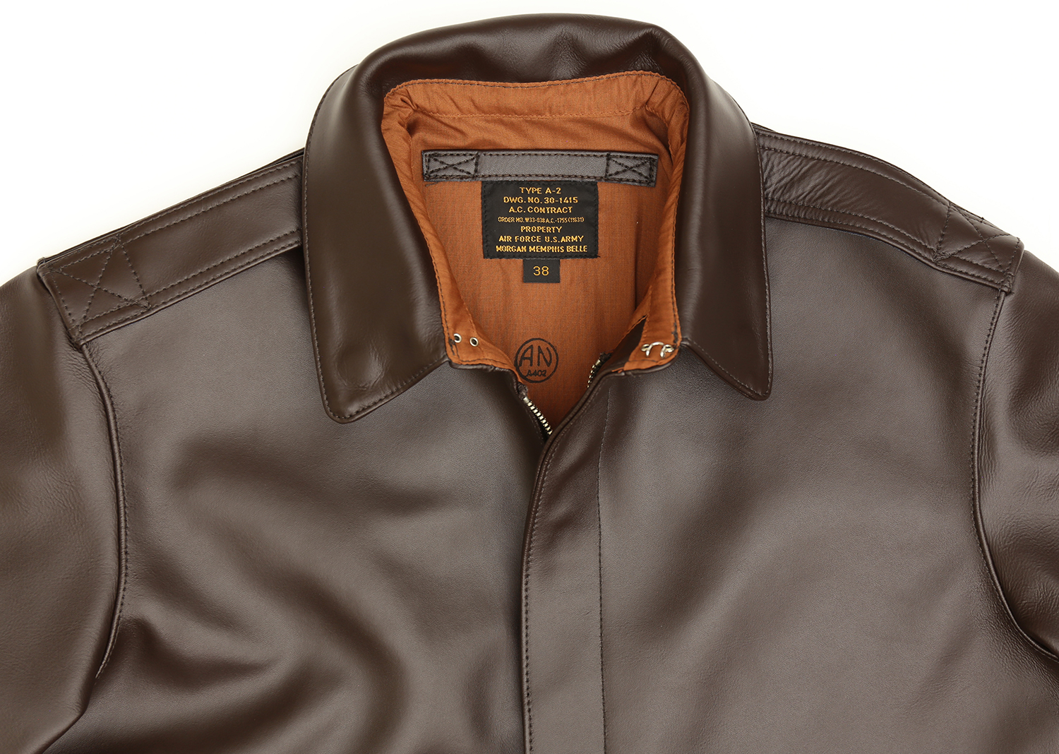 美品 MORGAN G-1NAVYエンボスジャケット 焦茶 L 美品 MORGAN G-1NAVY