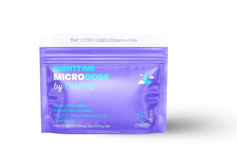 Nighttime Microdosed THC Gummies With CBD, CBN, and Chamomile