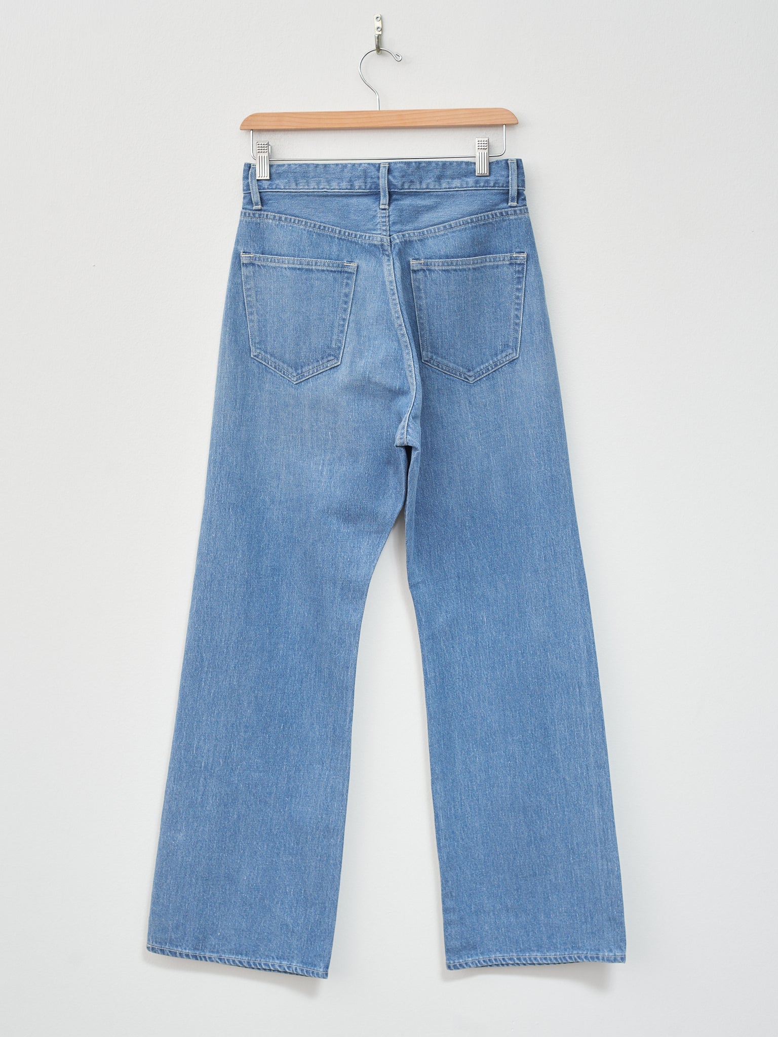 Namu Shop - Auralee Selvedge Faded Light Denim Pants - Light Indigo