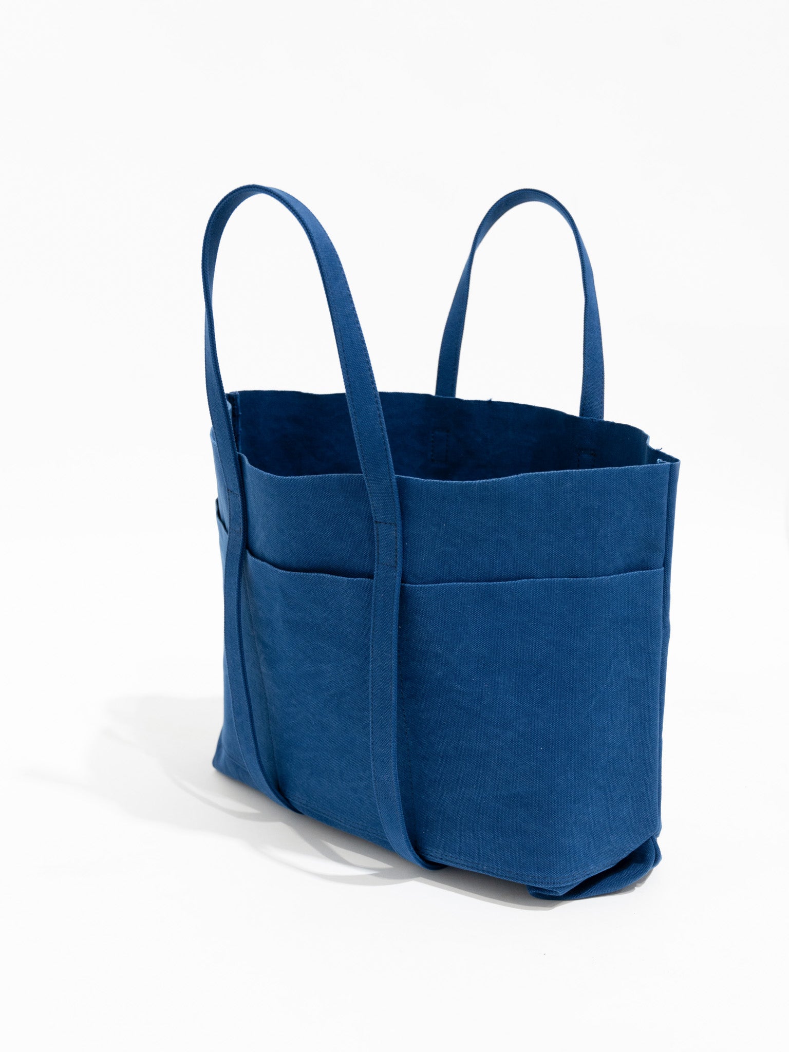 Namu Shop - Amiacalva Washed Canvas 6-Pocket Tote Medium - Blue