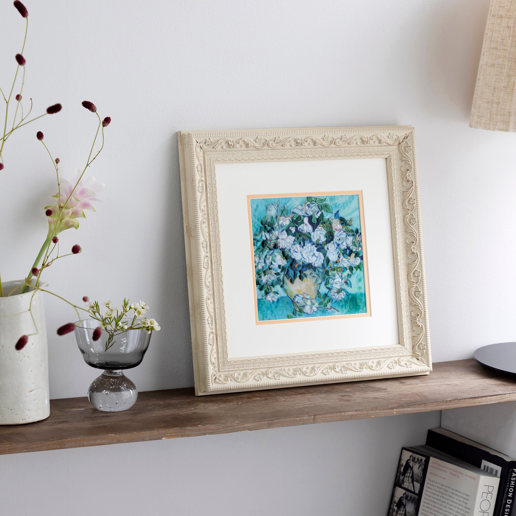 ゴッホの白いバラ – 【京都・宇治】七宝焼絵画制作工房｜七彩工房