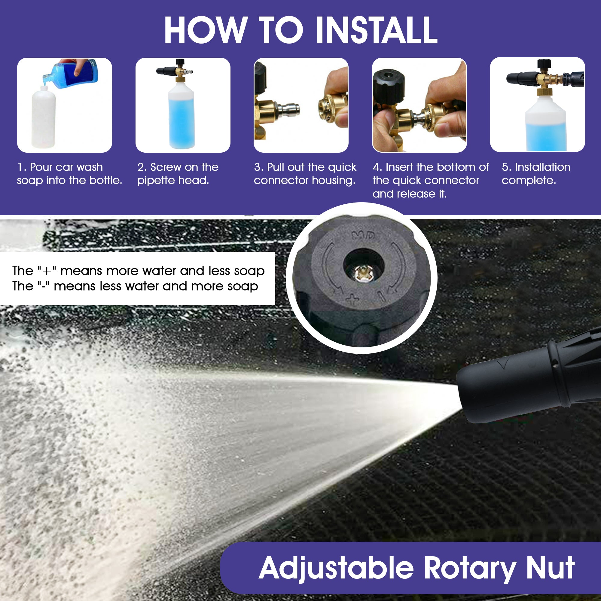 Speedy Super FOAMER Foam Cannon Soap Sprayer – NANOSKIN Car Care