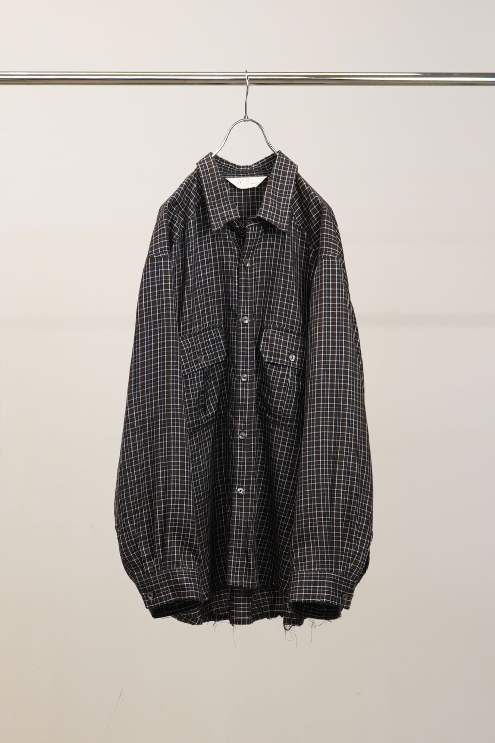 ANCELLM - NEL CHECK OVER WORK SHIRT | NAVY | ネルシャツ | NapsNote