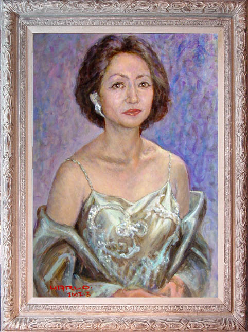 女性肖像画 油彩画 油彩画 女性の肖像 F4サイズ 2018年制作 女体の油絵