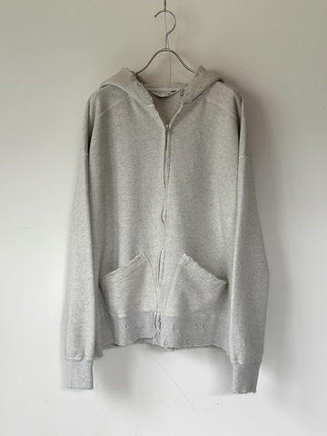 ANCELLM（アンセルム） CRASH ZIP HOODIE （HEATHER WHITE） s.t.c