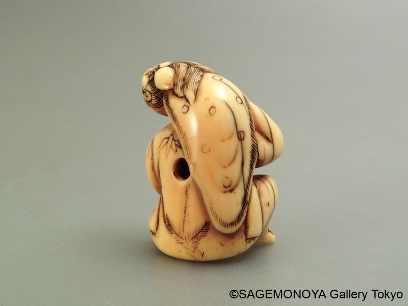 獅子舞猿 －形彫根付｜根付専門店「提物屋」