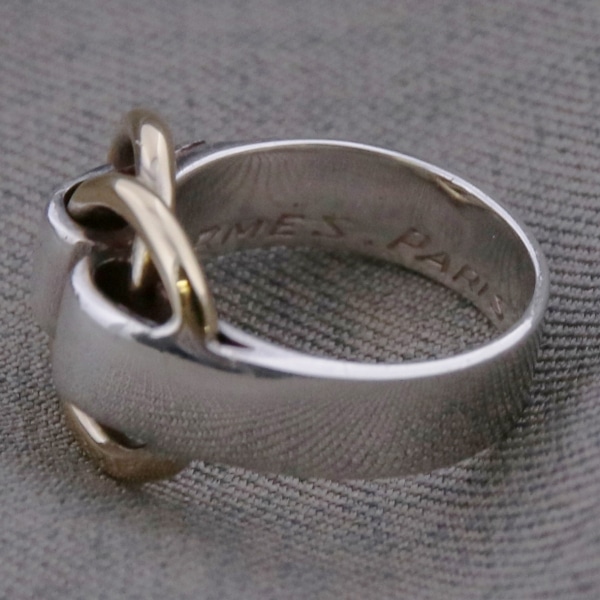 HERMES エルメス ドゥザノー リング 9号 ユーズド 中古(コンビ