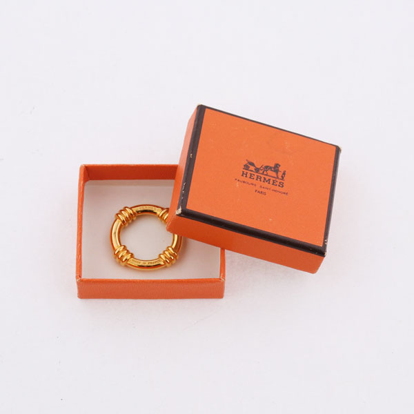 HERMES エルメス ブーエ スカーフリング 中古(ゴールド): VINTAGE