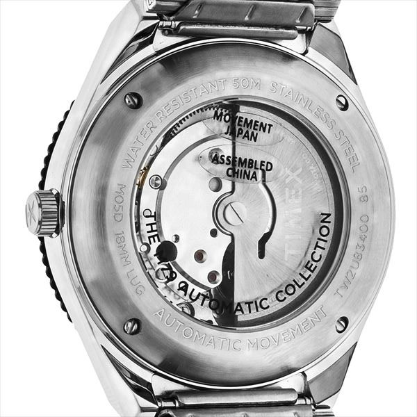 TIMEX M79 TW2U83400 自動巻 メンズ(シルバー×ブラック×レッド): TIMEX