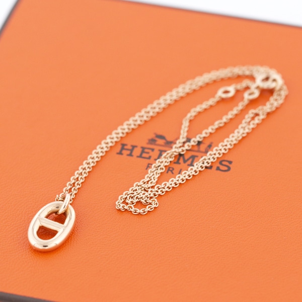 HERMES エルメス シェーヌダンクル ファランドールネックレス ユーズド