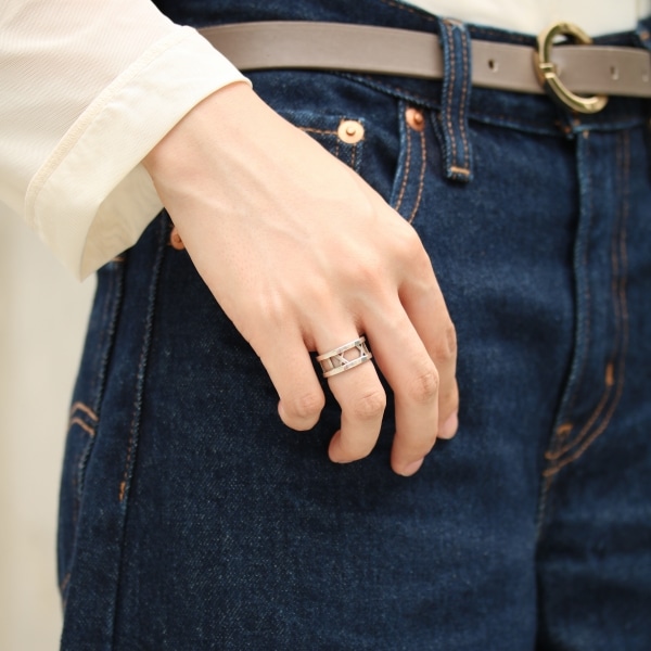 Tiffany&Co. ティファニー アトラス オープン リング 中古 レディース