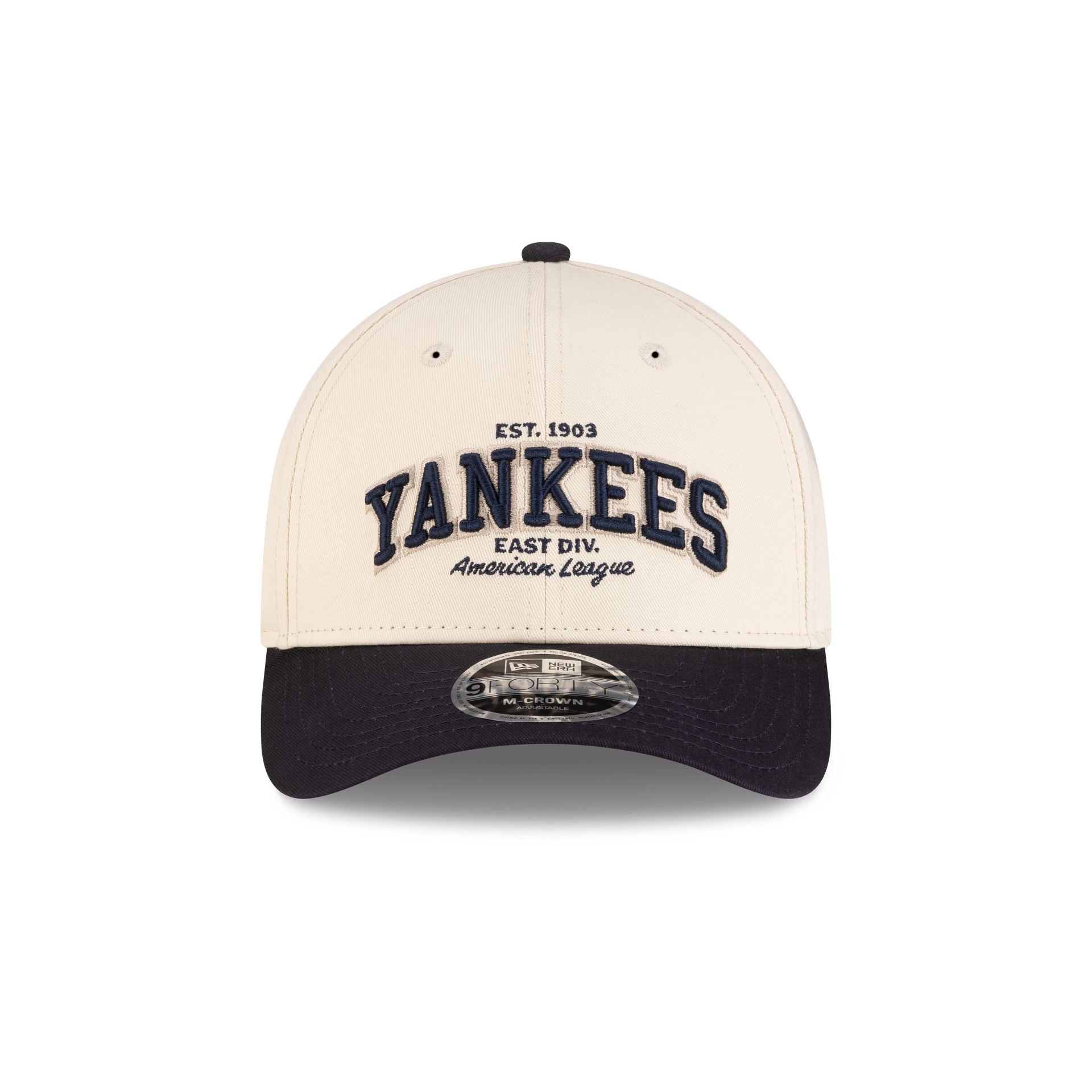 New York Yankees Wordmark Light Cream 9FORTY M-Crown Adjustable