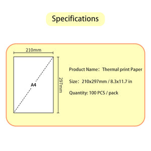 A4 Thermal Printer Paper, Folded Paper for NEWYES LD0803 Printer