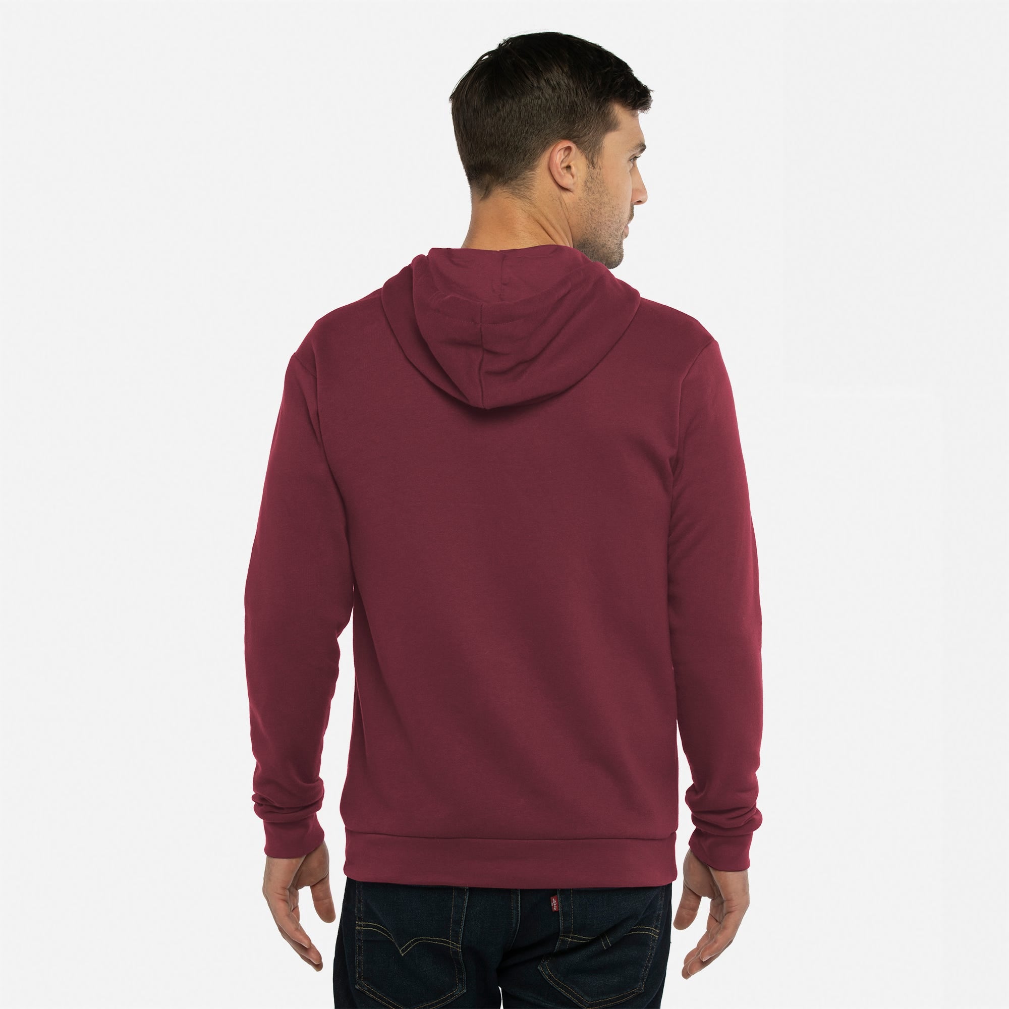 9602 Santa Barbara Full Zip Hoodie - Maroon | Next Level Apparel
