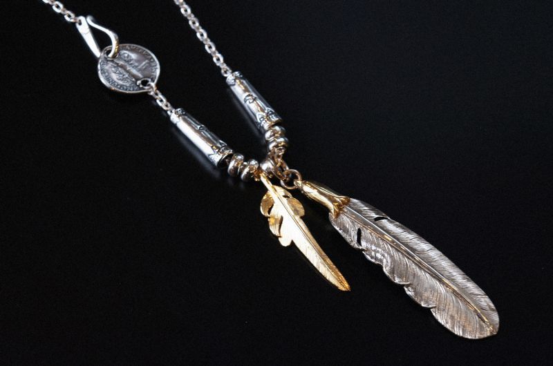 LARRY SMITH(ラリースミス)フェザーネックレス EAGLE HEAD FEATHER