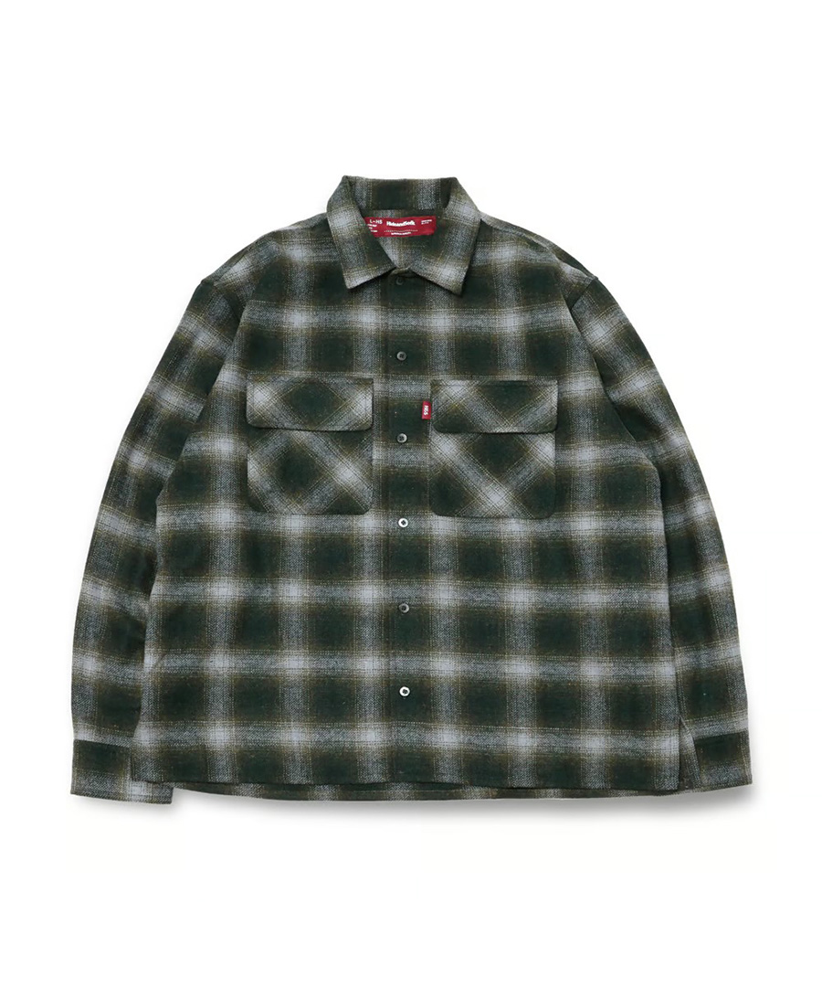 HIDEANDSEEK(ハイドアンドシーク) シャツ Wool Ombre Check L/S Shirt
