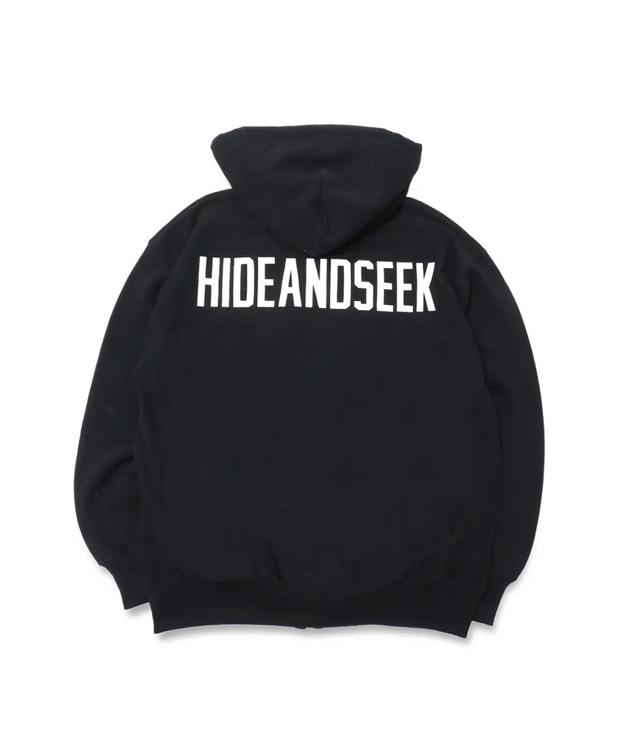 HIDEANDSEEK(ハイドアンドシーク) ジップパーカー College Zip Hooded