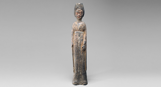 灰陶加彩官人像｜根津美術館