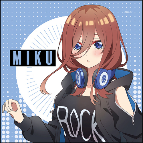 TVアニメ 「五等分の花嫁∬」 マイクロファイバー 三玖 SCHOOL ROCK