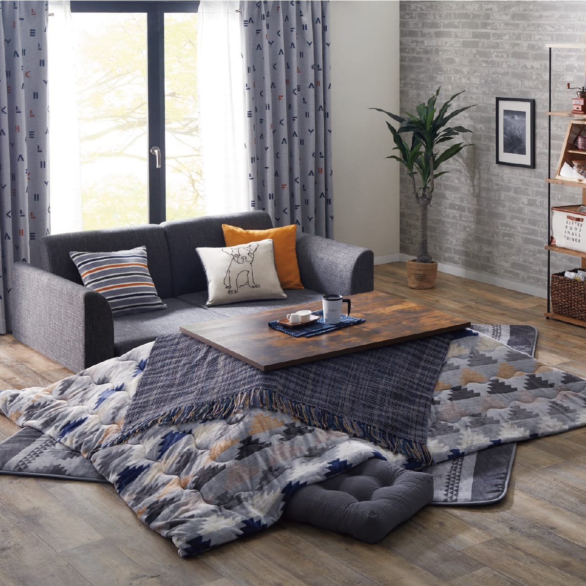 リビングこたつ(フロットC 105 ヴィンテージBR) | ニトリネット【公式