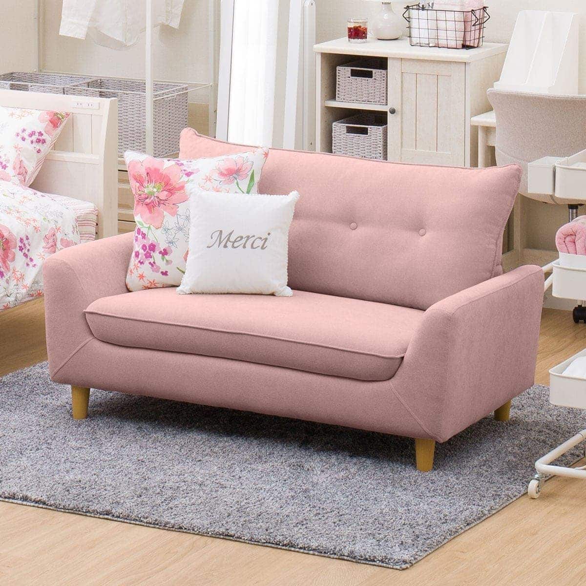 ローソファにもなるコンパクトソファ 布張りタイプ (Nパック4 RO