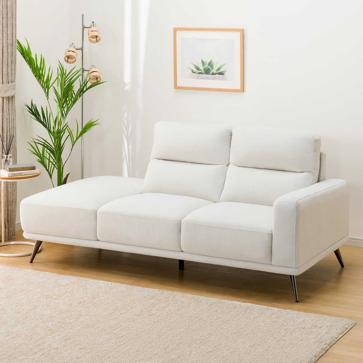 片肘カウチソファ 布張りタイプ (MK01 LGY) | ニトリネット【公式