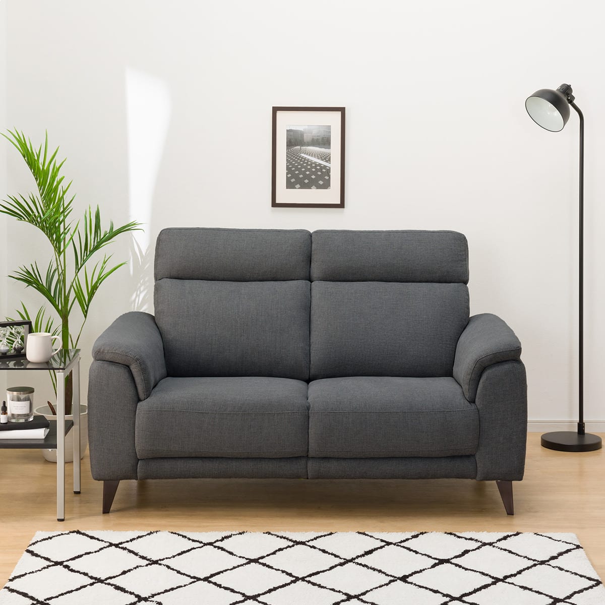 2人掛けソファ 布張りタイプ(LB07 DGY) | ニトリネット【公式】 家具