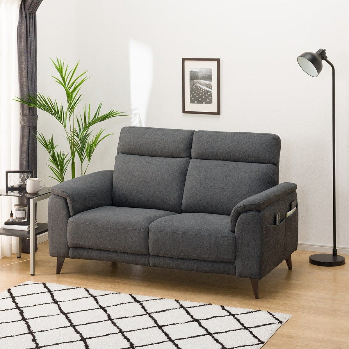 2人掛けソファ 布張りタイプ(LB07 DGY) | ニトリネット【公式】 家具