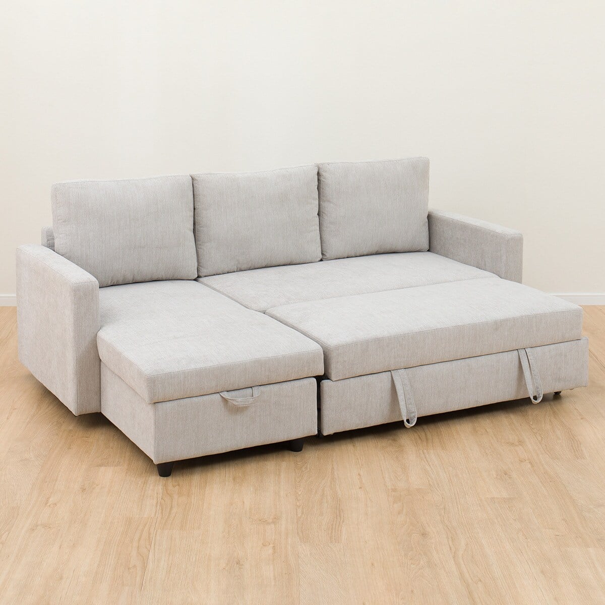 収納付きカウチソファベッド 布張りタイプ (ノアーク2 撥水加工 MO