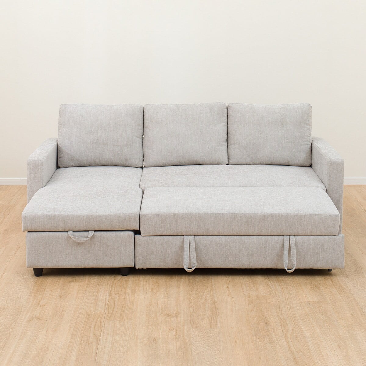 収納付きカウチソファベッド 布張りタイプ (ノアーク2 撥水加工 MO