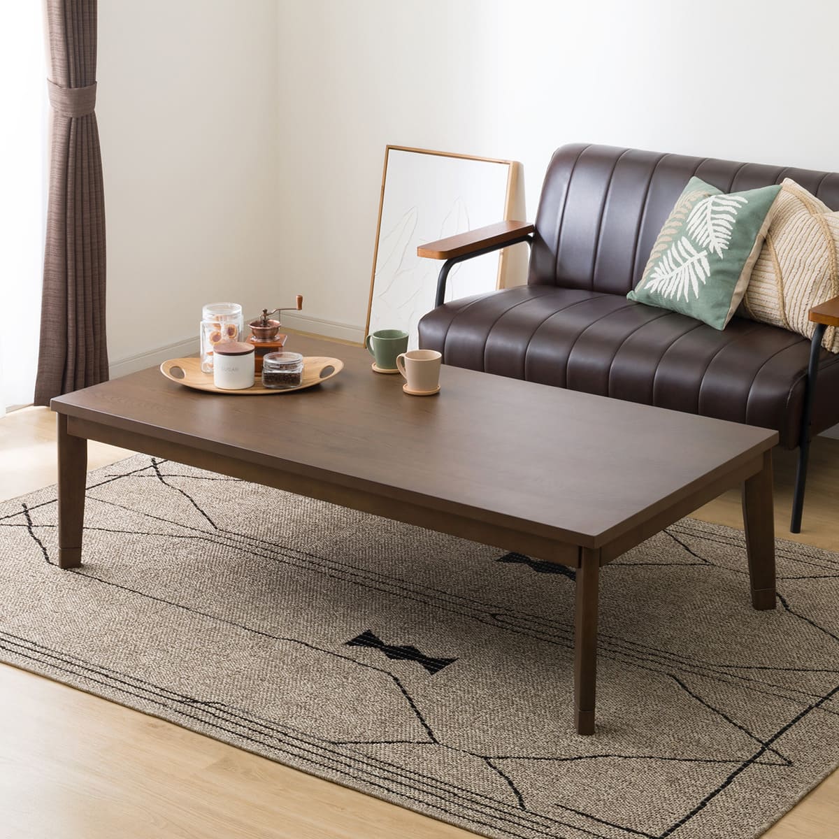 継脚付き長方形リビングこたつ(WW01 150 MBR) | ニトリネット【公式