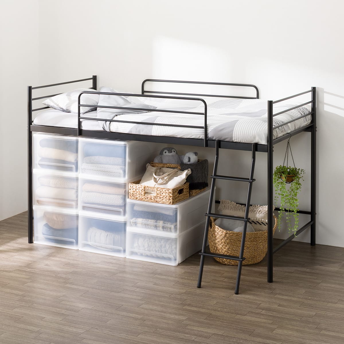 スチールミドルベッド(MB02 BK) | ニトリネット【公式】 家具